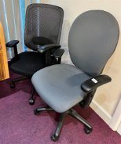 TWO OFFICE SWIVEL CHAIRS