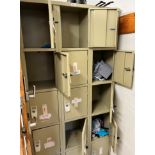 METAL LOCKERS WITH FIFTEEN COMPARTMENTS