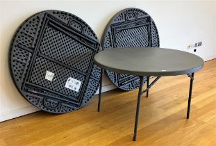 GREY CIRCULAR TABLES (6)