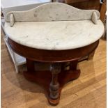 MARBLE TOP DEMI-LUNE WASHSTAND