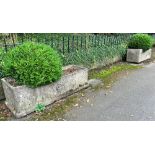 TWO LARGE CONCRETE PLANTERS