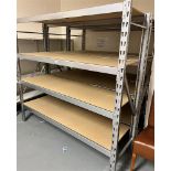 THREE BAYS OF METAL RACKING (SILVER)