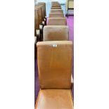 QUANITITY OF TEN HIGHBACK BROWN CHAIRS
