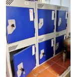LOCKERS WITH SIX COMPARTMENTS