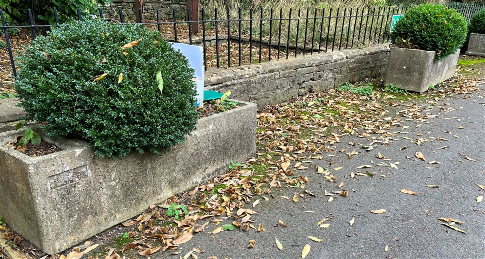 TWO LARGE PLANTERS