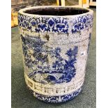 A BLUE AND WHITE PLANTER
