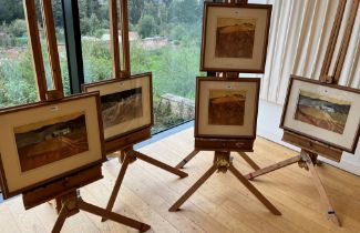 FIVE MICHAEL MORGAN PICTURES (NOT EASELS)
