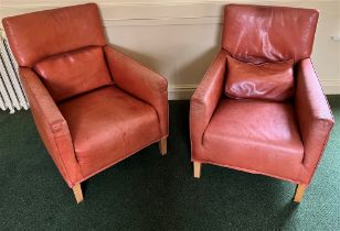 TWO LEATHER CHAIRS