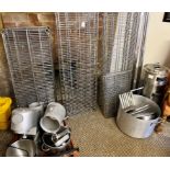 RACKING, LARGE POTS ETC. (METALWARES)