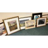 QUANTITY OF TEN PICTURES AND PRINTS