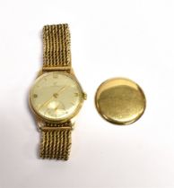 OMEGA 9CT GOLD GENTS WRISTWATCH 9ct gold 31mm diameter case, manual wind movement, 17 jewels, serial