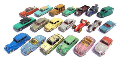 TWENTY DINKY DIECAST MODEL VEHICLES circa 1950s-60s, variable condition, generally playworn, all