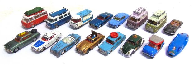 SIXTEEN CORGI DIECAST MODEL VEHICLES circa 1960s, variable condition, generally playworn, all