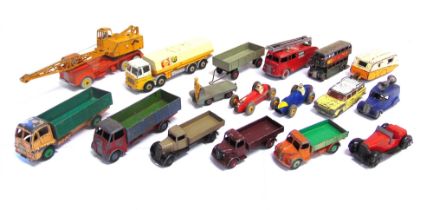 SEVENTEEN DINKY DIECAST MODEL VEHICLES circa 1940s-60s, variable condition, generally playworn and/