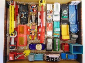 TWENTY-ONE CORGI DIECAST MODEL VEHICLES circa 1950s-70s, variable condition, generally playworn, all