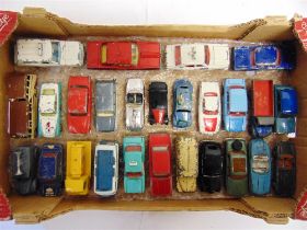 TWENTY-SIX ASSORTED DIECAST MODEL VEHICLES circa 1950s-70s, by Dinky (16), and Corgi (10),