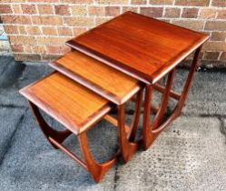 A G-PLAN NEST OF THREE OCCASIONAL TABLES the largest 49cm x 51cm.