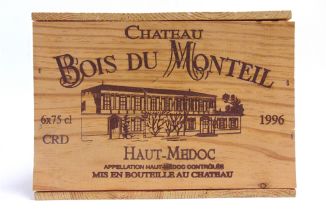 [WINE]. CHATEAU BOIS DU MONTEIL HAUT-MEDOC, 1996 6 bottles, (case, sealed).