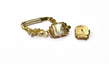 9CT GOLD LADIES ORVEMON DRESS WATCH 21.6 x 15.6mm octagonal shaped case, hallmarked .375