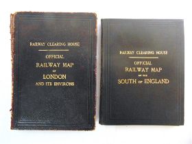 [MAPS]. RAILWAY Railway Clearing House Official Railway Map of the South of England, 1920, 75cm x