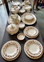 A WEDGWOOD 'IVY HOUSE' DINNER SERVICE comprising three graduated meat plates, the largest 43.5cm