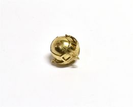 ANTIQUE MASONIC BALL PENDANT 19.2mm diameter with jump ring bale, stamped 9ct. Weight 10.4 grams.