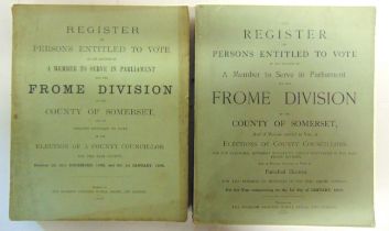 [TOPOGRAPHY]. SOMERSET Register of Persons Entitled to Vote at any Election of a Member to Serve