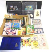 ASSORTED COLLECTABLES comprising stamps, including Great Britain mint; postcards; cigarette cards;