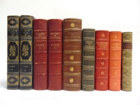 [MISCELLANEOUS]. LEATHER BINDINGS Seven works, in nine volumes, including Adolphus, John. Memoirs of