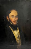 BRITISH SCHOOL (MID 19TH CENTURY) Portrait of a gentleman, oil on canvas, unsigned, 75cm x 49.5cm.