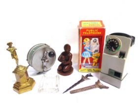 ASSORTED COLLECTABLES comprising a plastic Playtime Public Telephone, 23cm high, boxed; a Veritas