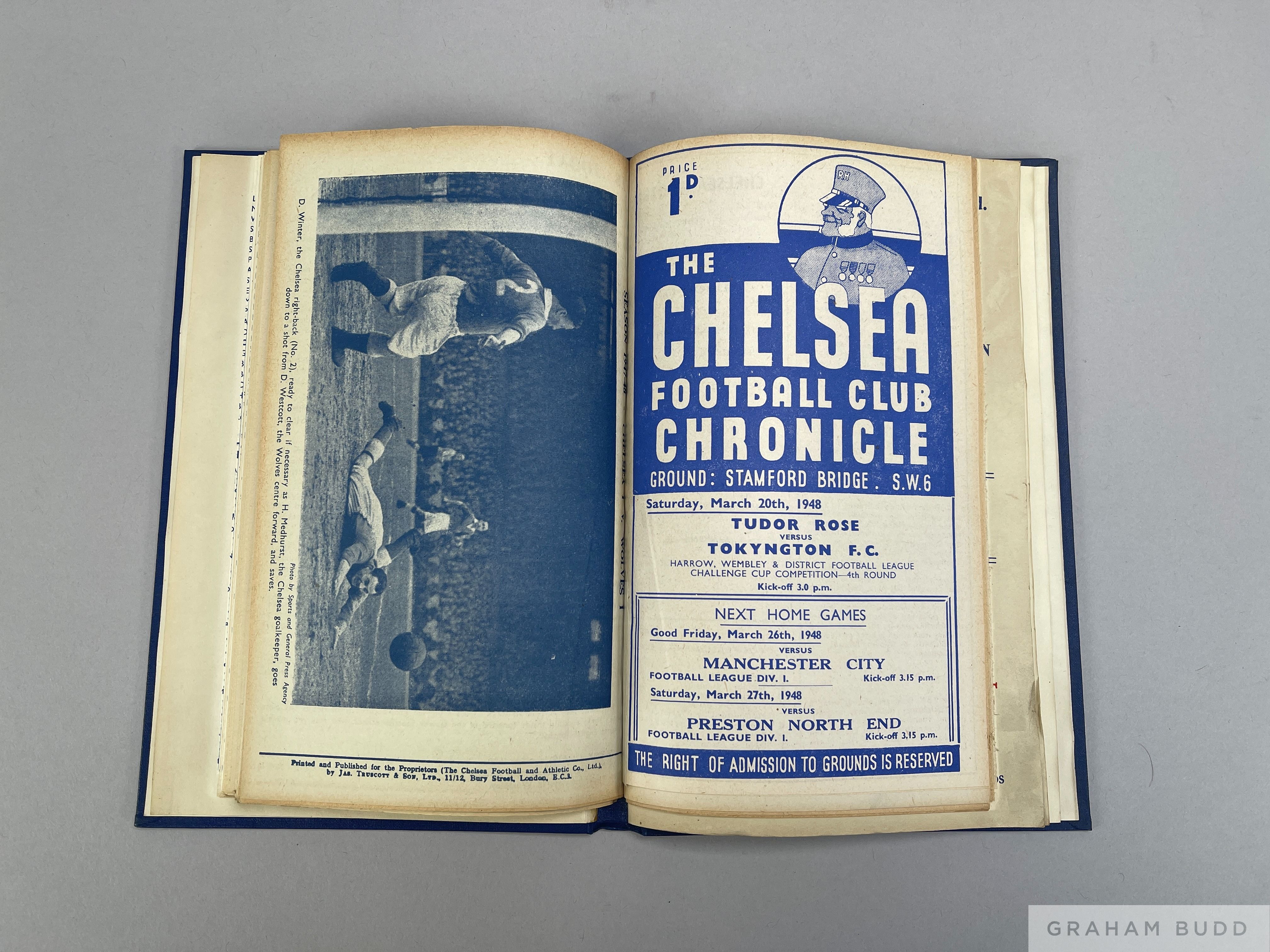 Bound volume of Chelsea home match programmes, 1947-48 - Image 3 of 5