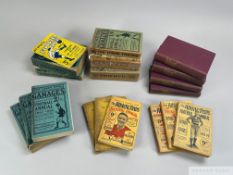 A collection of Gamage's Association Football Annuals from 1909 to 1929