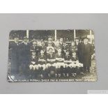An English Schools Football Shield postcard, 1920-21