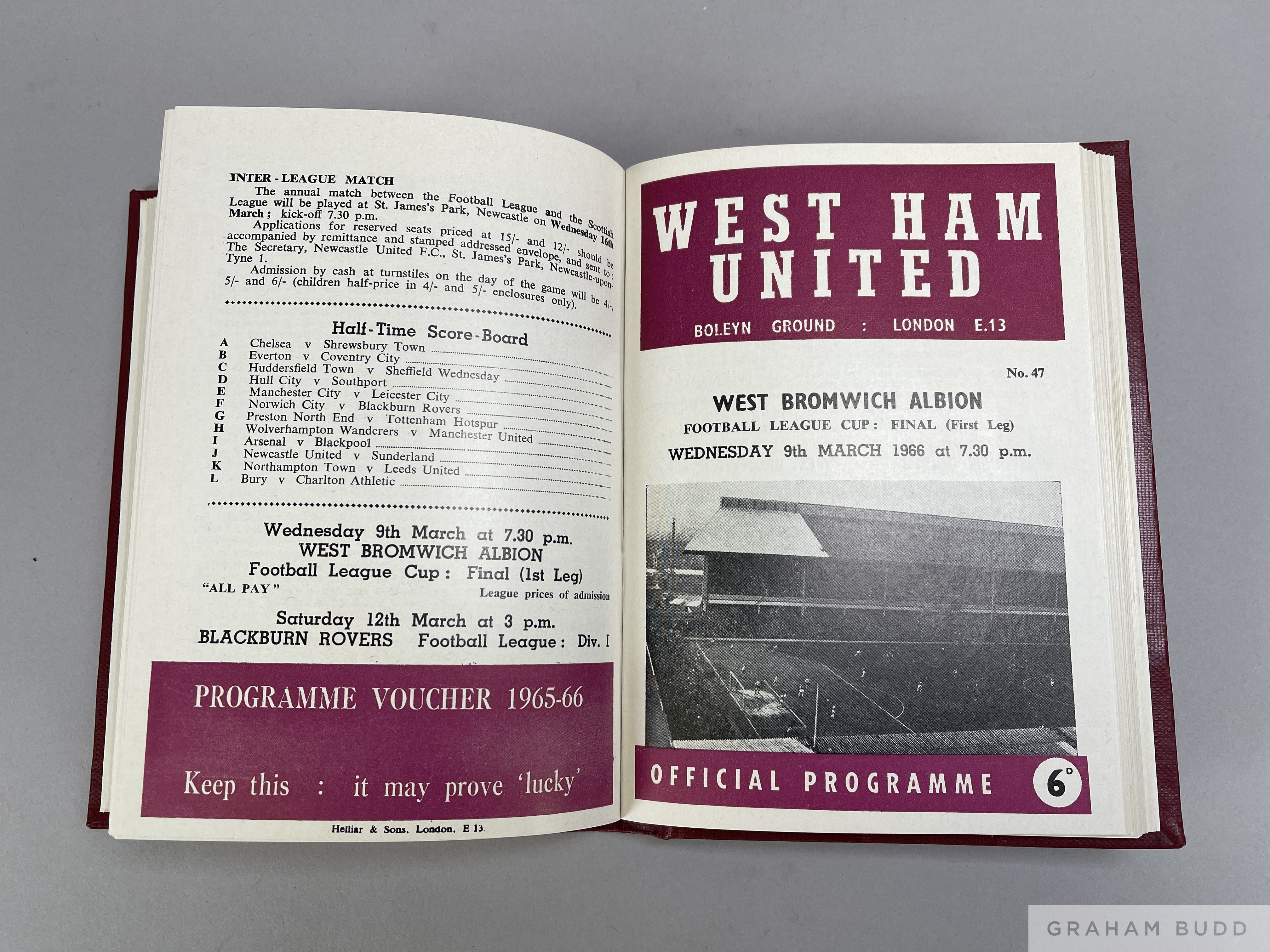 Bound volume of West Ham United home match programmes, 1965-66 - Image 3 of 5