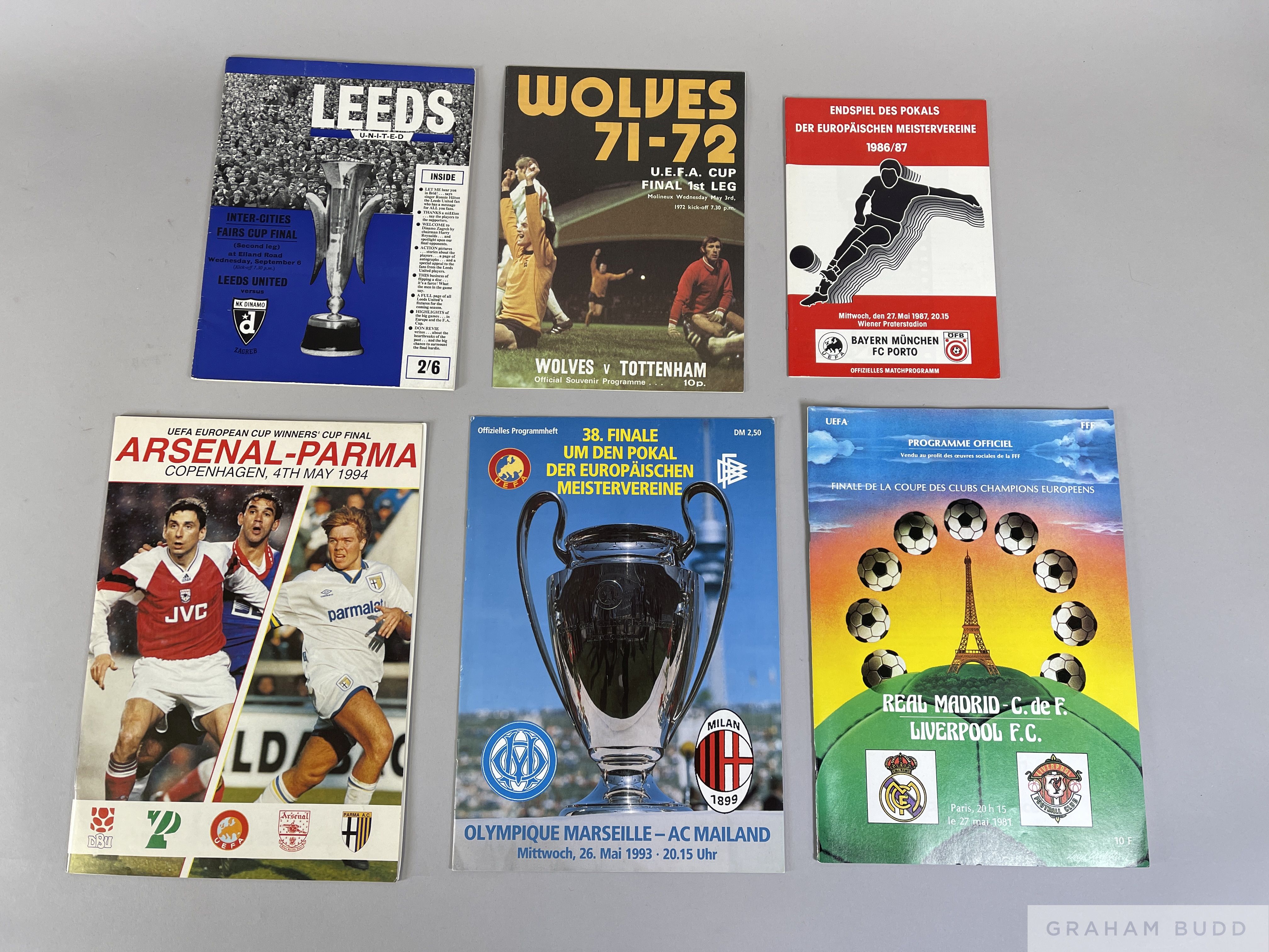 Substantial collection of European Cup Finals and Semi-finals programmes, circa 1960s to 2000