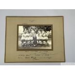 English FA touring side to Ceylon 1937 matted photograph with full party, players and officials with