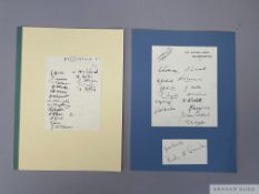 Autographs re: 1939 Cup Final Portsmouth v Wolverhampton Wanderers