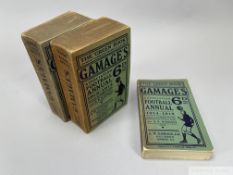 Gamages Football annuals 1912-13, 1913-14. 1914-15,
