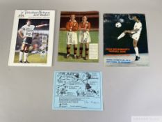 Collection of football related autographs, material, books