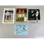 Collection of football related autographs, material, books