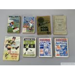 A collection of football annuals and stat books from 1938