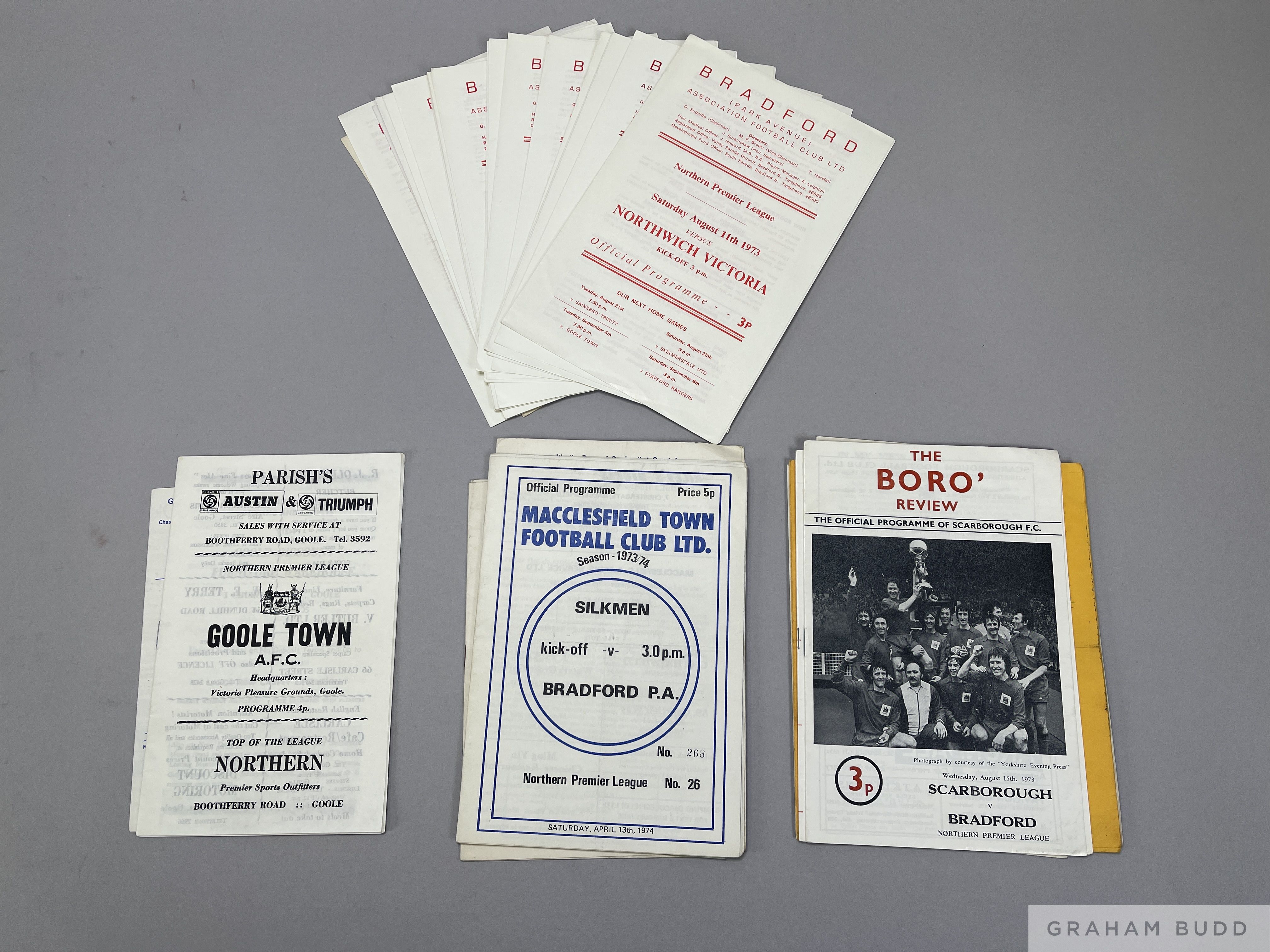 Bradford Park Avenue 1973-74 extremely rare last season of Clubs existence programmes