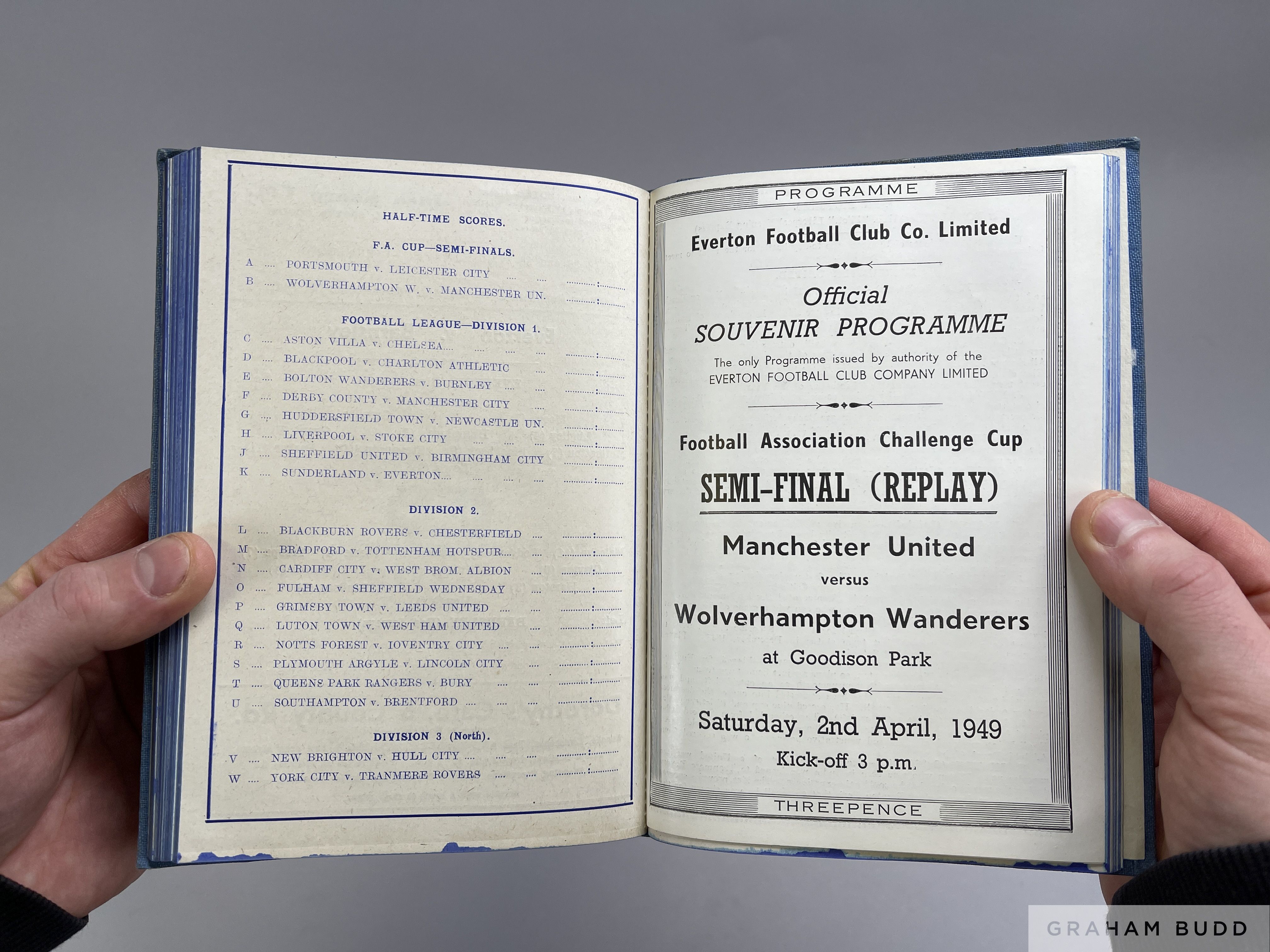 Bound volume of Everton home match programmes, 1948-49 - Image 5 of 5