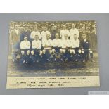 Matted photograph English League team 1924 by R Clements-Lyttle with legend