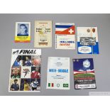 Interesting collection of mainly European international tournaments, friendlies, etc. programmes
