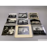 Two black and white team line-up Bolton Wanderers 1958 F.A.Cup photographs