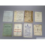 Wartime representative match programmes played between 1944-45