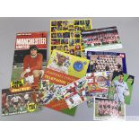 A collection of football postcards, photographs and pictures,