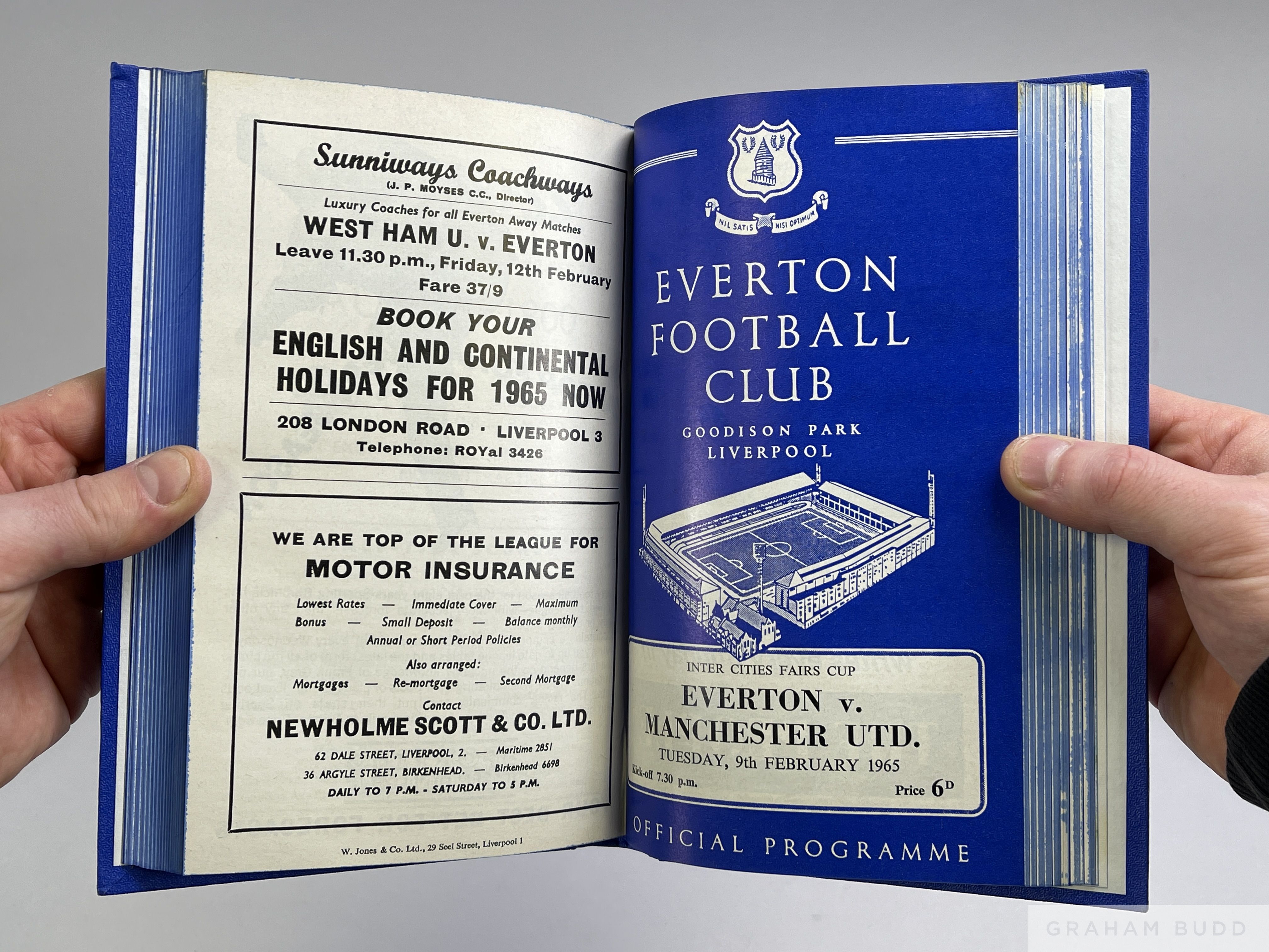 Bound volume of Everton home match programmes, 1964-65 - Image 3 of 3